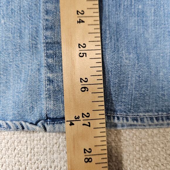 Banana Republic Classic 100% Cotton Denim Button Up Staple Light Wash Medium - Picture 5 of 8